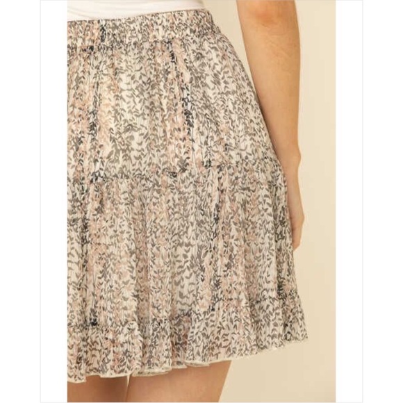 BY TOGETHER WOMEN'S IVORY FLORAL PRINT SKIRT - Picture 3 of 16
